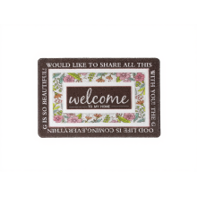 Прихожий коврик 60х40 см Welcome с цветочным принтом Коричневый HP-47-1BR (LG-HP-47-1BR)