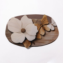 Коврик для ванной комнаты с 3D-эффектом Petal Relief 38*58 см диатомитовый Коричневый HP-42-35 (LG-HP-42-35)