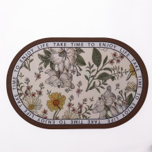 Коврик диатомитовый Floral Oval 38*58 см универсальный овальный HP-42-50 (LG-HP-42-50)
