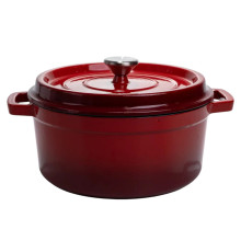 Кастрюля чугунная 3.5 л эмалированная Ø24 см с крышкой HP-1-1-RED (LG-HP-1-1-RED)