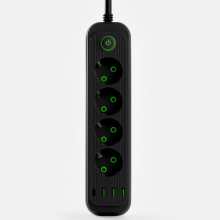 Мережевий фільтр-подовжувач 5 розеток 3xUSB-A 1xUSB-C 5м чорний HP-5-40 (LG-HP-5-40) Мережевий фільтр-подовжувач 5 розеток 3xUSB-A 1xUSB-C 5м чорний HP-5-40 (LG-HP-5-40)