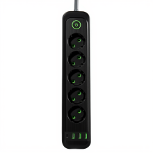Мережевий фільтр-подовжувач 5 розеток 3xUSB-A 1xUSB-C 3м чорний HP-5-42 (LG-HP-5-42) Мережевий фільтр-подовжувач 5 розеток 3xUSB-A 1xUSB-C 3м чорний HP-5-42 (LG-HP-5-42)