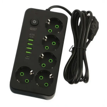Мережевий фільтр-подовжувач 5 розеток 4xUSB-A 1xUSB-C 5м чорний HP-5-52 (LG-HP-5-52) Мережевий фільтр-подовжувач 5 розеток 4xUSB-A 1xUSB-C 5м чорний HP-5-52 (LG-HP-5-52)