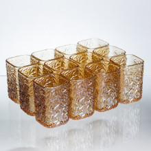 Набір склянок для напоїв Matrix Glass 12 штук по 195 мл коричневий HP-17-44 (LG-HP-17-44)