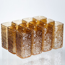 Набір склянок для напоїв Matrix Glass 12 штук по 245 мл коричневий HP-17-48 (LG-HP-17-48)