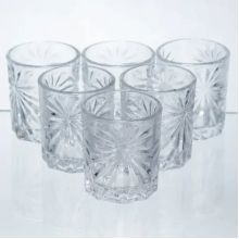 Набір чарок для настоянок Rocks Glass 6 штук по 75 мл з рельєфним візерунком HP-17-8 (LG-HP-17-8) Набір чарок для настоянок Rocks Glass 6 штук по 75 мл з рельєфним візерунком HP-17-8 (LG-HP-17-8)