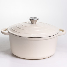 Кастрюля чугунная эмалированная 5 л, бежевый Yiwu HP-FLG-2 WHITE (LG-HP-FLG-2 WHITE) Кастрюля чугунная эмалированная 5 л, бежевый Yiwu HP-FLG-2 WHITE (LG-HP-FLG-2 WHITE)