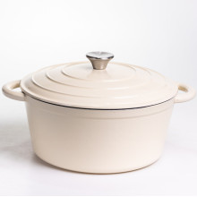 Кастрюля чугунная эмалированная 6,5 л, бежевый Yiwu HP-FLG-3 WHITE (LG-HP-FLG-3 WHITE) Кастрюля чугунная эмалированная 6,5 л, бежевый Yiwu HP-FLG-3 WHITE (LG-HP-FLG-3 WHITE)