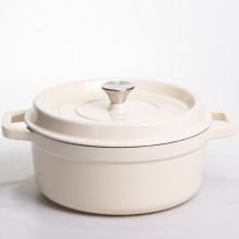 Кокотница чугунная эмалированная 5,5 л, бежевый Yiwu HP-FLG-5 WHITE (LG-HP-FLG-5 WHITE) Кокотница чугунная эмалированная 5,5 л, бежевый Yiwu HP-FLG-5 WHITE (LG-HP-FLG-5 WHITE)
