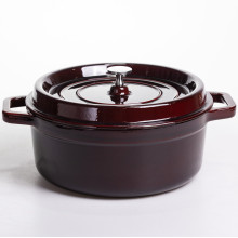 Кокотница чугунная эмалированная 6 л, бургунди Yiwu HP-FLG-12 burgundy (LG-HP-FLG-12 burgundy) Кокотница чугунная эмалированная 6 л, бургунди Yiwu HP-FLG-12 burgundy (LG-HP-FLG-12 burgundy)