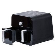 Аерогриль-фритюрниця SOKANY SK-10008 на 10 літрів, два відділення 2400 Вт чорна (LG-2114460274)