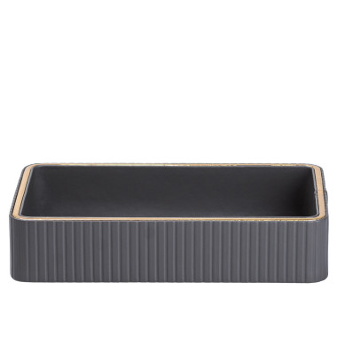 Серветниця на стіл з еко-шкіри 25 х 15.5 х 5 см Сірий HP9900G (LG-2140008454)