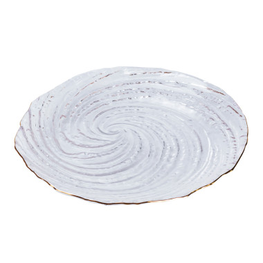 Десертна тарілка Ø18 см із золотим обідком прозора HP4144 (LG-2148787570)