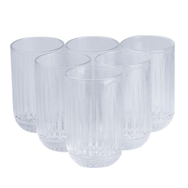 Набір склянок із товстого скла 6 штук по 450 мл прозорий HP4149 (LG-2148787574)