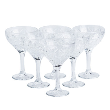 Набір креманок для мартіні 6 шт по 290 мл на високій ніжці HP519 (LG-2148787602)