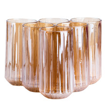 Набір склянок 6 штук по 380 мл скляний коричневий HP525 (LG-2148787608) Набір склянок 6 штук по 380 мл скляний коричневий HP525 (LG-2148787608)