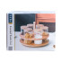 Банки для сипучих продуктів набір із 6 штук по 580 мл на дерев'яній підставці HP16292 (LG-2148787736)