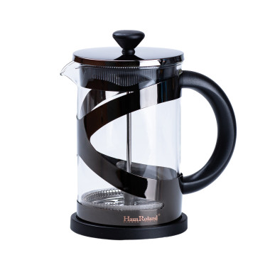 Чайник прозорий заварювальний з френч пресом 800 мл Чорний HP33540B (LG-2148787759)
