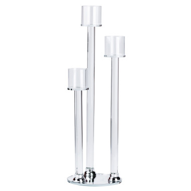 Підсвічник на 3 свічки скляний 36.5/47.0/56.5 см HP36564 (LG-2148787786)