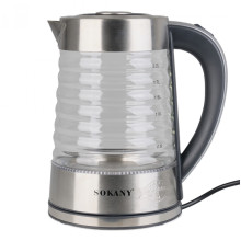 Електрочайник Sokany SK1027CST 2.2 літра скляний 2000 Вт з підсвічуванням (LG-1896639305)