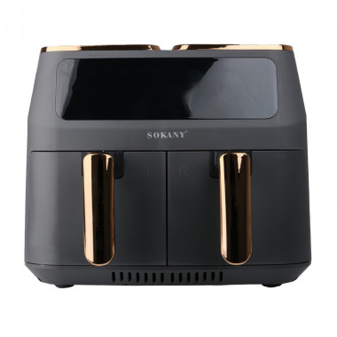 Аерогриль-фрітюрниця SOKANY SK-ZG-8030 на 8 літрів 2 відділення сіра (LG-1897270940)