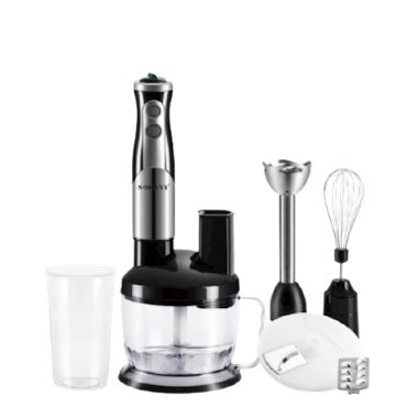 Блендер із чашею занурювальної Sokany 8 в 1 ручний з насадками потужний 700 Вт портативний універсальний міксер SK50118 (LG-2016422659)