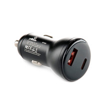 Автомобильное зарядное устройство 12 Atelie USB/Tipe-C x 5V x 3A черный