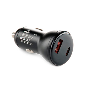 Автомобильное зарядное устройство 12 Atelie USB/Tipe-C x 5V x 3A черный