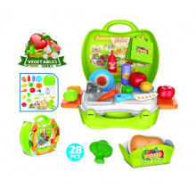 Игровой набор детский Bowa Овощи в чемодане пластик Салатовый (TS-118643)