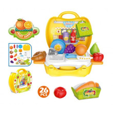 Игровой набор детский Bowa Фрукты в чемодане пластик Желтый (TS-118644)