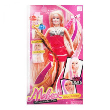 Кукла с цветными прядями (розовый) HC268512