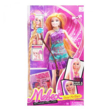 Кукла с цветными прядями (фиолетовый) HC268512