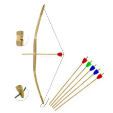 Лук детский MIC бамбуковый с деревянными стрелами 5 шт Коричневый (TS-132999)