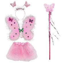 Маскарадный костюм "Бабочка с крыльями", розовый (TS-193733)