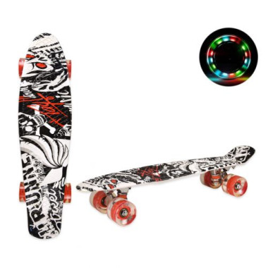 Скейт Пенни борд Penny board SC20502s со светящимися колесами для детей и подростков (TS-203653)