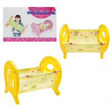 Детская кроватка для кукол Максимус пластик 30х51 см Желтый (TS-33949)