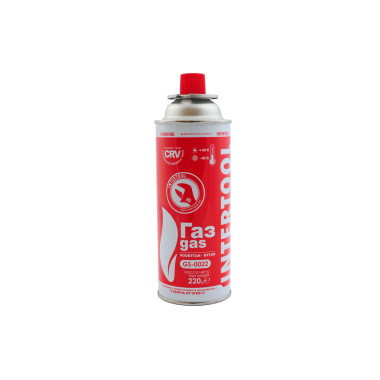 Газовый баллон Intertool 220г с системой CRV 4/28