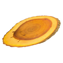 Доска разделочная Eco Tabulas 420 x 230 x 30мм овальная в коре Lux