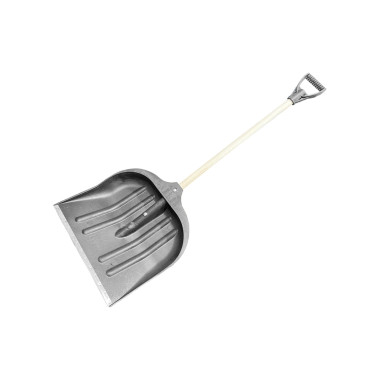 Лопата для снега АВС черная 500мм с ручкой 1400мм