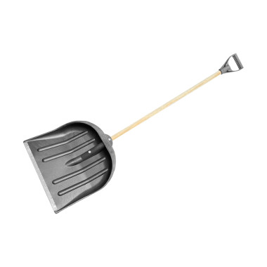 Лопата для снега ROMAN черная 450мм с ручкой 1400мм