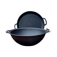 Казан чугунный Мy-dishes 340мм x 8л татарский (9.8кг) с крышкой-сковородою