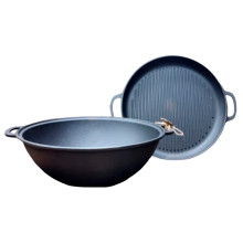 Казан чугунный Мy-dishes 400мм x 12л татарский (12.0кг) с крышкой-сковородою
