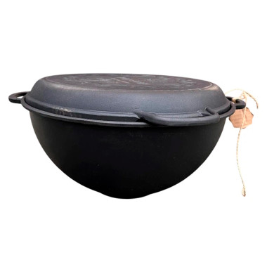 Казан чугунный Мy-dishes 400мм x 15л татарский (13.7кг) с крышкой-сковородою