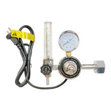 Редуктор аргоновый + углекислотный AR/CO2 ATF 2-в-1 x 25МПа с ротаметром и подогревом хром