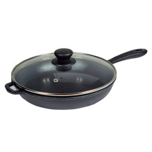 Сковорода чугунная 24 х 6см со стеклянной крышкой Сковорода чугунная 24 х 6см со стеклянной крышкой