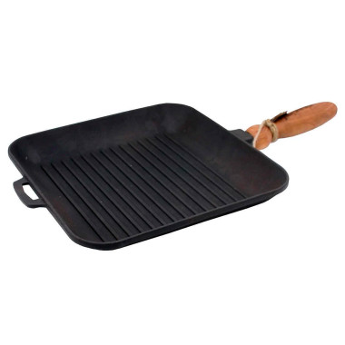 Сковорода чугунная 28*28*4см квадратная (гриль) Сковорода чугунная 28*28*4см квадратная (гриль)