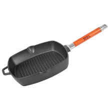 Сковорода-гриль чугунная Biol 260 x 260мм съемная ручка