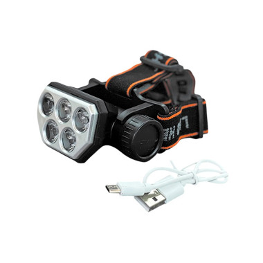 Фонарь налобный аккумуляторный 5LUMEN 3LM+2LED