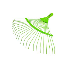 Грабли веерные усиленные 22 круглых салатовых прутка