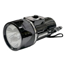 Фонарь ручной аккумуляторный с боковой LED-лампой (2 в 1 сетевой заряд)